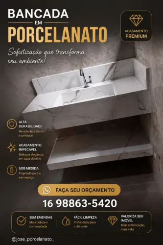 Porcelanataria Fabricação De Produtos de porcelanato 