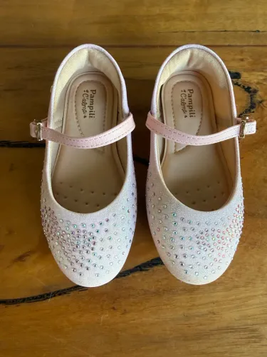 Sapatilha Pampili Rosa com Strass