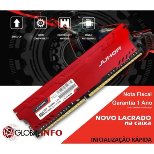 Memória RAM Gamer 8GB DDR3 1600 Mhz. para Desktop, computador.