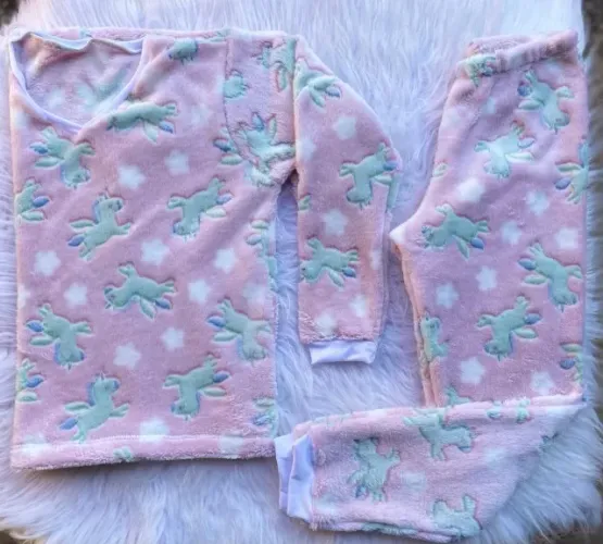 Pijama Plush Infantil (atacado)