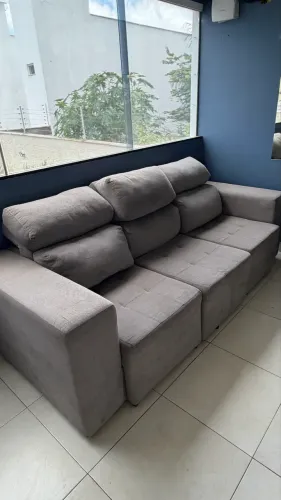 Sofá 3 lugares retrátil e reclinável