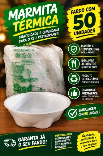 Marmita de Isopor para Delivery - Pronta Entrega