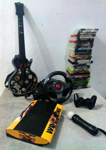 Ps3 + de 40 Jogos Originais e Brindes - Ac cartão  