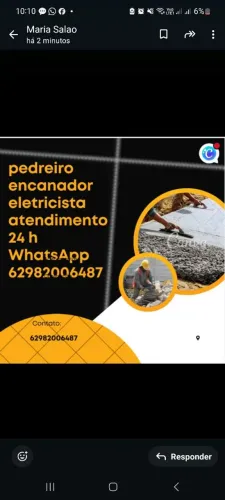 pedreiro encanador eletricista 