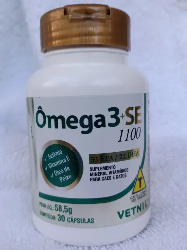 Ômega 3+SE 550 Suplemento Cães e Gatos