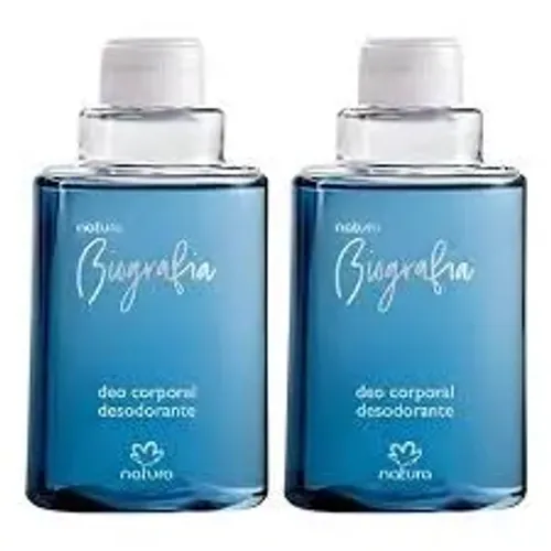 Kit 2 Refil Desodorante Deo Corporal Biografia Masculino Natura 100ml
