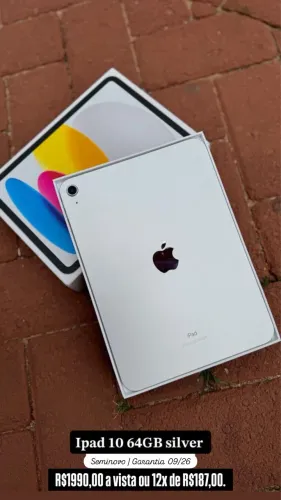 IPAD 10 64GB SILVER - GARANTIA 09/26