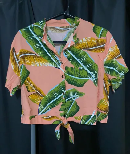 Blusa Cropped Tecido