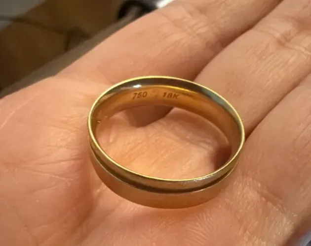 ALIANÇA DE OURO VIVARA 6MM, ARO 19