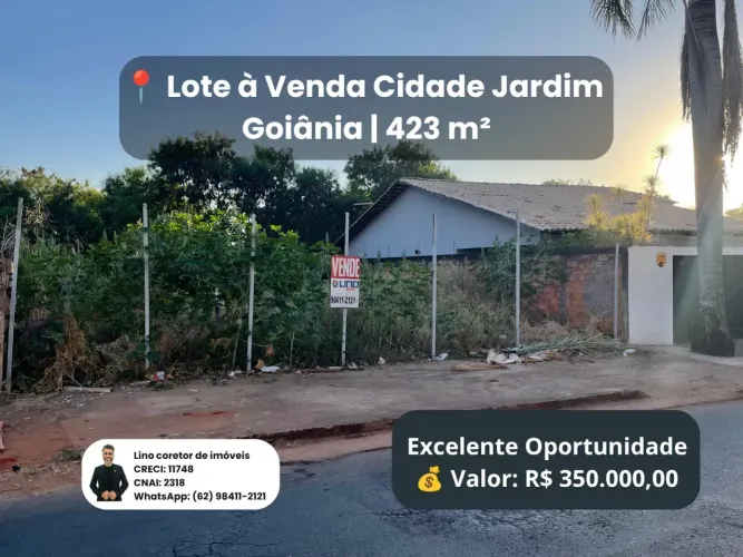 TERRENO À VENDA NO CIDADE JARDIM!