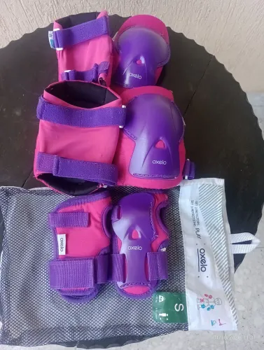 Conjunto infantil de Proteção de Patins Oxelo Rosa