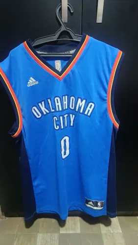 Regata NBA Oklahoma City Thunder Russell Westbrook #0 - Adidas Azul (Tam. M)