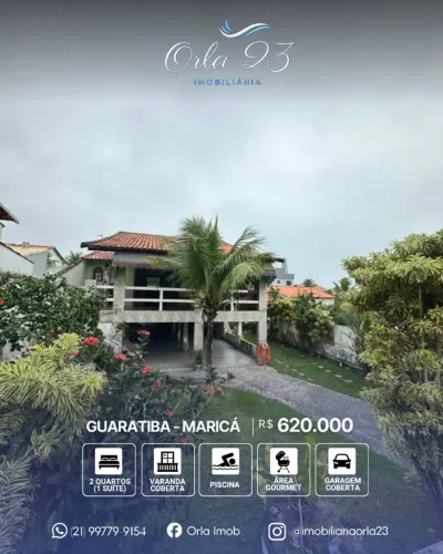 GUARATIBA, ORLA 23 IMOBILIÁRIA VENDE! IMÓVEL COM AMPLA ÁREA EXTERNA.
