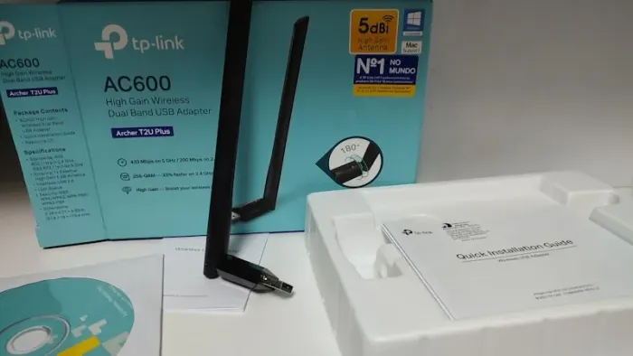 Adaptador wifi usb tp-link archer t2u plus ac600 2.4 / 5ghz