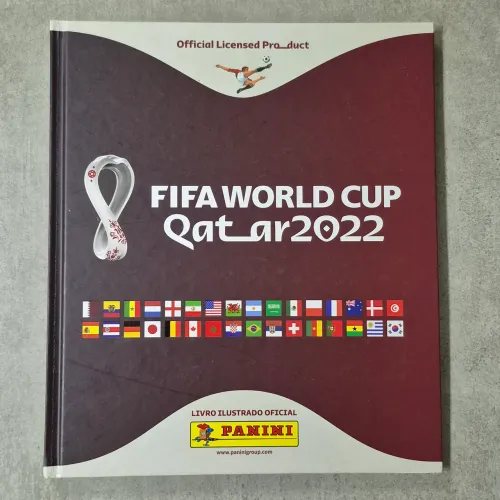 Álbum da Copa 2022 figurinha Quatar Fifa Word Cup 2022 Panini capa dura incompleto