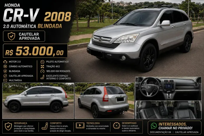 Honda CR-V LX 2.0 16V 2wd/2.0 Flexone Aut. 2008
