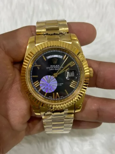 Rolex Day-Date Presidente Dourado E Preto Automático Premium C Garantia