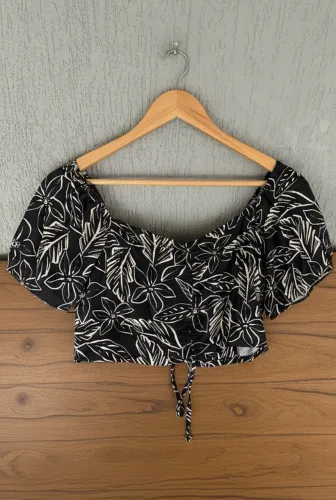 Blusa Cropped Feminina Maria Francia - Tamanho 46 - Usada