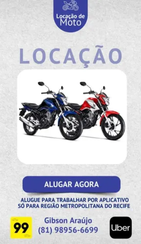 Motos para locação