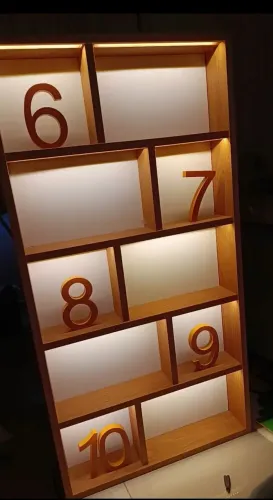 Estante Decorativa Moderna em MDF com LED