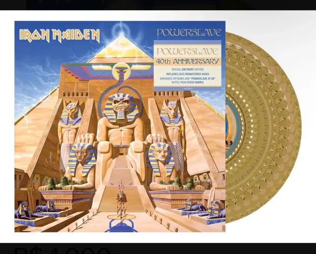 Iron Maiden powerslave Zoetrope Promo 2024 Raro Metal LP vinil novo lacrado picture disco