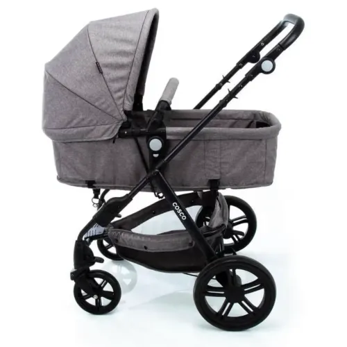 Carrinho de bebê conservado, Cosco Kids, Travel System Poppy Duo, Cinza Mescla.
