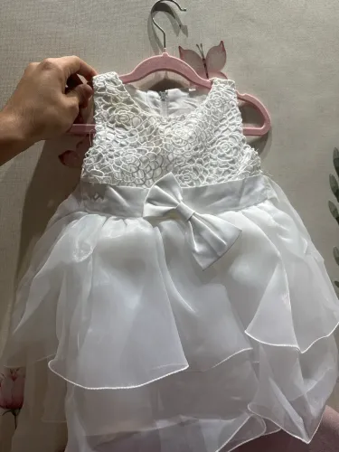 Vestido Infantil de Festa Branco (Novo)