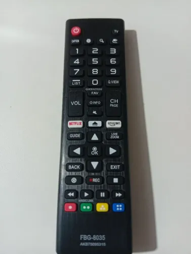 Controle remoto smart compatível LG YouTube/Netflix Amazon 