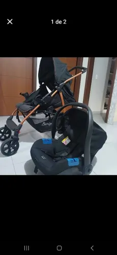 Carinho de bebê e bebê conforto Burigotto 