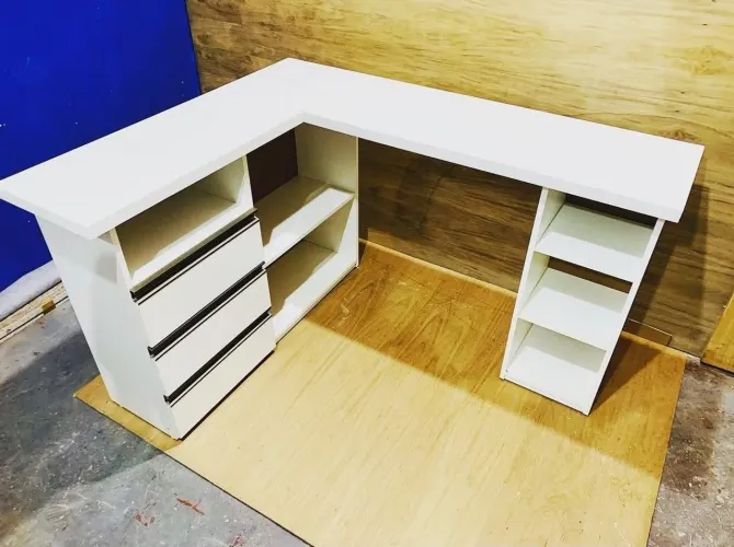 Mesa Escrivaninha | Mesa Manicure em L