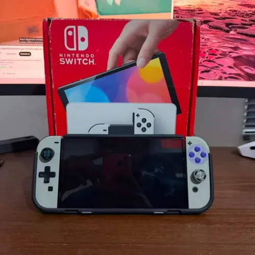 Nintendo Switch OLED Desbloqueado + SD 256GB | Kit Completo