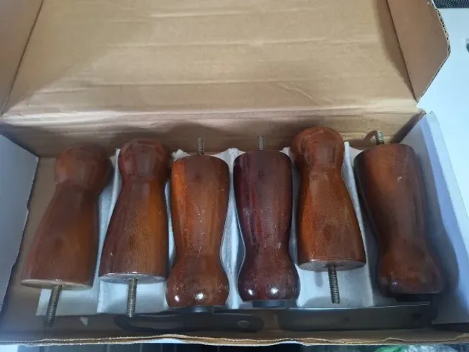 Kit 6 Pés de Madeira Maciça cama Ortobom Marron / Tabaco