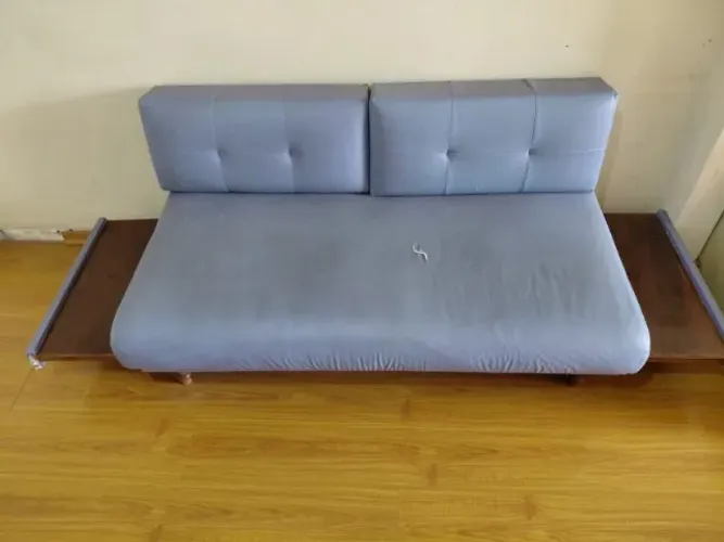 Sofá-cama 2 lugares azul