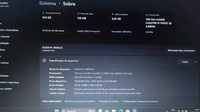 Notebook DELL Latitude 5420 - 11ª Geração