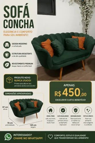 SOFÁ CONCHA NOVO