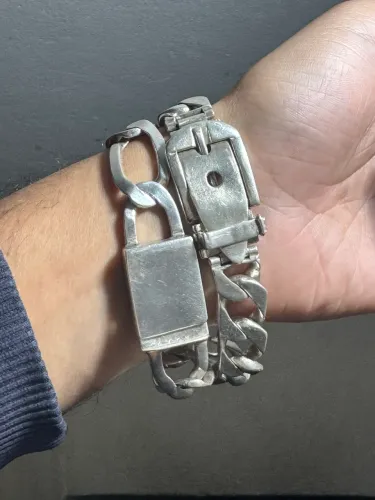 Pulseiras de Prata Maciça 925 | Pesadas | Polidas | Modelo Exclusivo