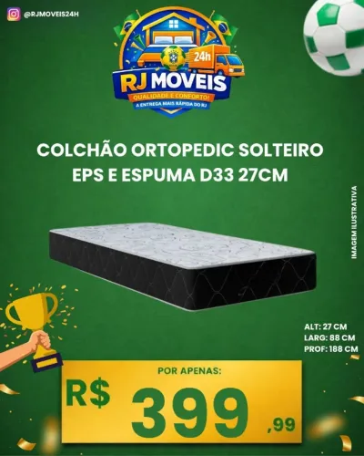 Colchão ortopédico solteiro espuma d33