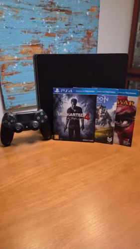 PS4 500GB + Controle + 3 Jogos | Excelente Estado