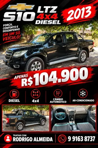 Chevrolet S10 Pick-up LT 2.8 TDI 4X4 CD Diesel AUT 2013