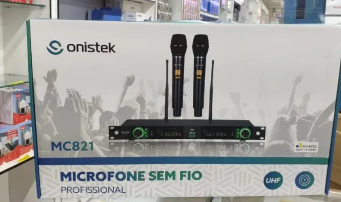 Microfone Sem Fio Profissional com Tecnologia de Frequência Infravermelha UHF