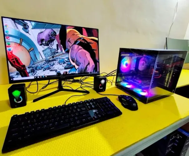 Pc Gamer Core i5-3470 Placa Vídeo RX 580 16gb Ram Ssd 512 Tela 24
