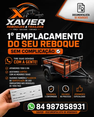 Placa para seu reboque