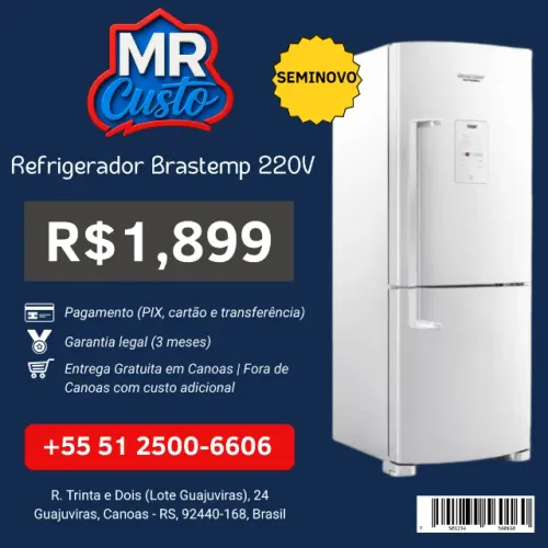 Geladeira Brastemp Seminova | Revisada e Testada, com Garantia e Frete Grátis | MR Custo