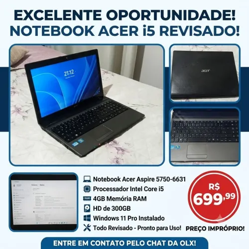Notebook Acer Aspire i5