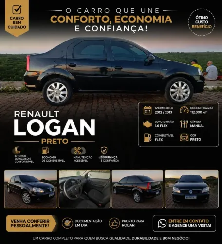 Renault Logan Authentique Hi-flex 1.0 16V 4P 2012