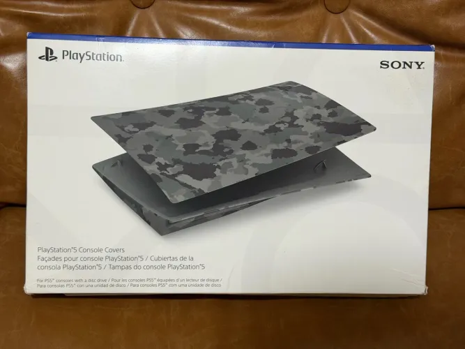 Tampa PS5 Fat com leitor de disco Cinza Camuflada