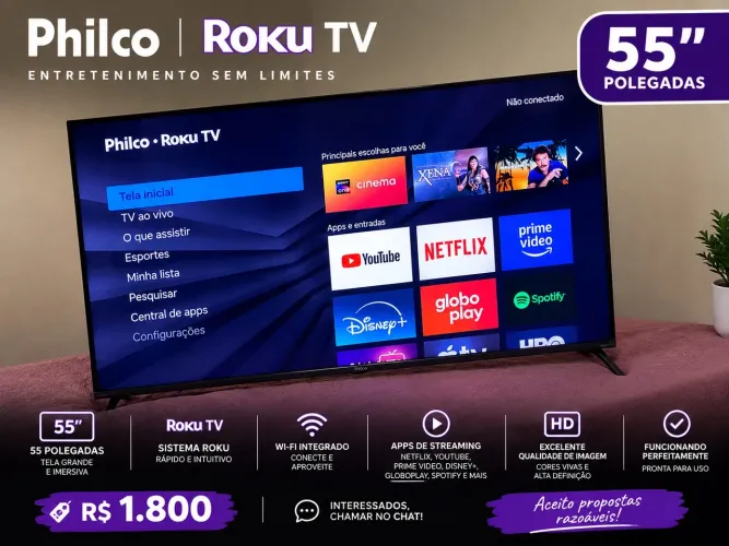 ? SMART TV PHILCO ROKU TV 55?