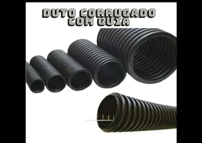 Duto corrugado subterrâneo com guia kanafkex