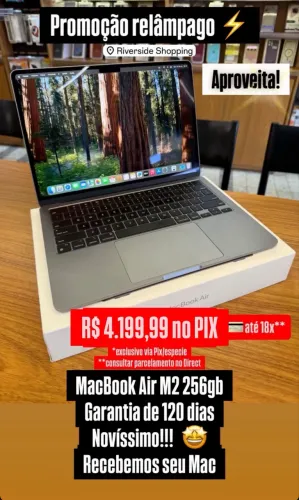 MacBook Air M2 256gb com garantia