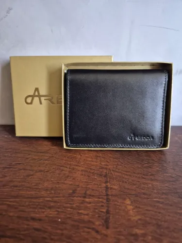 Carteira Masculina AREDDA Couro Legítimo 100% | Compacta, elegante | Mod Liso ou Granulado